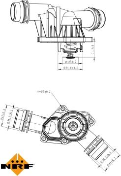 NRF 725044 - Coolant thermostat / housing onlydrive.pro