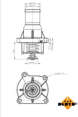 NRF 725046 - Coolant thermostat / housing onlydrive.pro