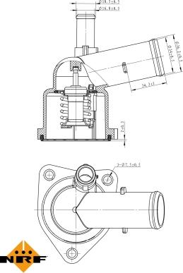 NRF 725043 - Coolant thermostat / housing onlydrive.pro