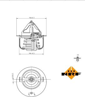 NRF 725054 - Termostatas, aušinimo skystis onlydrive.pro