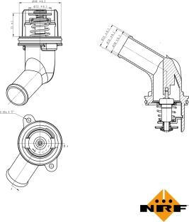 NRF 725055 - Coolant thermostat / housing onlydrive.pro