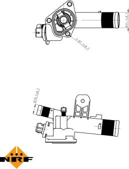 NRF 725056 - Coolant thermostat / housing onlydrive.pro