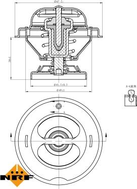 NRF 725068 - Coolant thermostat / housing onlydrive.pro