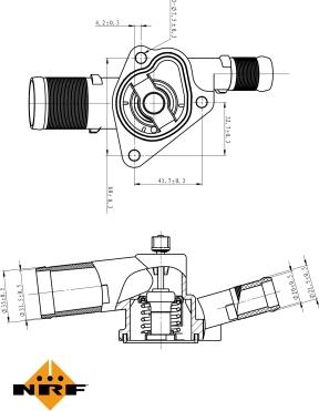 NRF 725009 - Coolant thermostat / housing onlydrive.pro