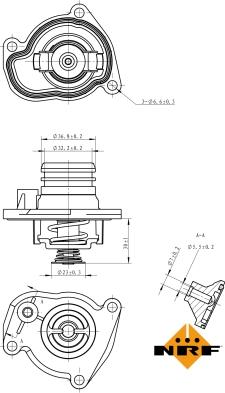 NRF 725008 - Coolant thermostat / housing onlydrive.pro