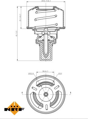 NRF 725007 - Coolant thermostat / housing onlydrive.pro