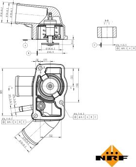 NRF 725010 - Coolant thermostat / housing onlydrive.pro