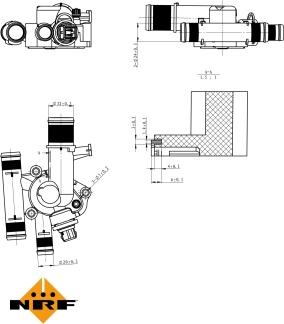 NRF 725011 - Coolant thermostat / housing onlydrive.pro