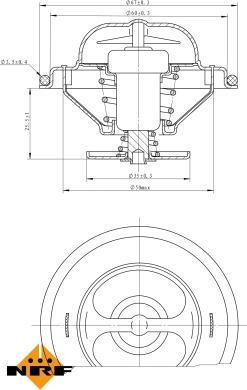 NRF 725086 - Termostats, Dzesēšanas šķidrums onlydrive.pro