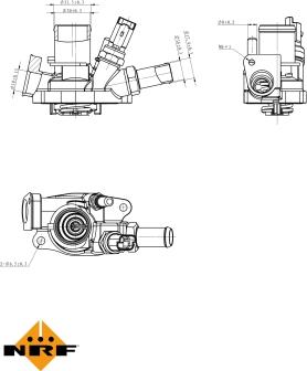 NRF 725034 - Coolant thermostat / housing onlydrive.pro