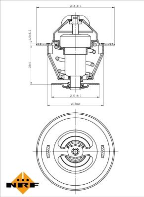 NRF 725036 - Coolant thermostat / housing onlydrive.pro