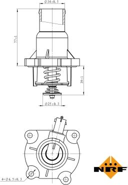 NRF 725030 - Coolant thermostat / housing onlydrive.pro