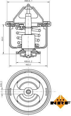 NRF 725026 - Coolant thermostat / housing onlydrive.pro