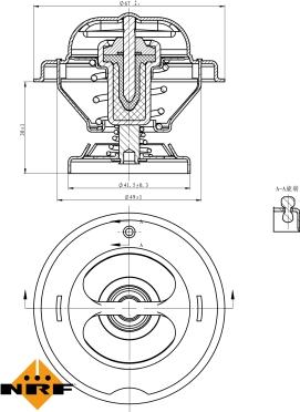 NRF 725074 - Coolant thermostat / housing onlydrive.pro