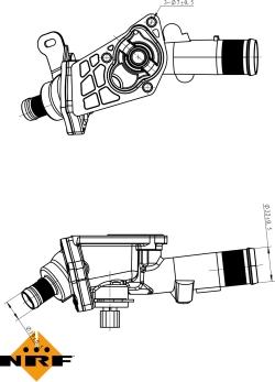 NRF 725078 - Coolant thermostat / housing onlydrive.pro