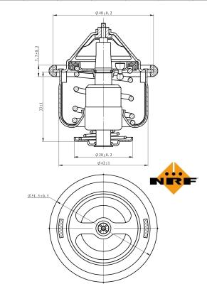 NRF 725190 - Coolant thermostat / housing onlydrive.pro