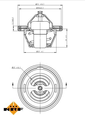 NRF 725149 - Termostatas, aušinimo skystis onlydrive.pro