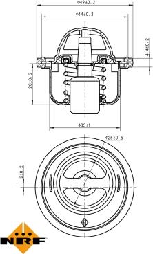 NRF 725146 - Termostatas, aušinimo skystis onlydrive.pro