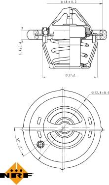 NRF 725159 - Термостат охлаждающей жидкости / корпус onlydrive.pro