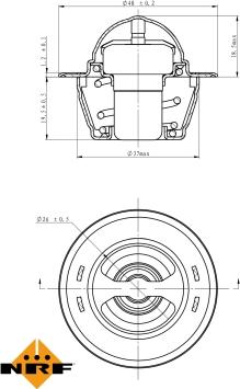 NRF 725151 - Термостат охлаждающей жидкости / корпус onlydrive.pro