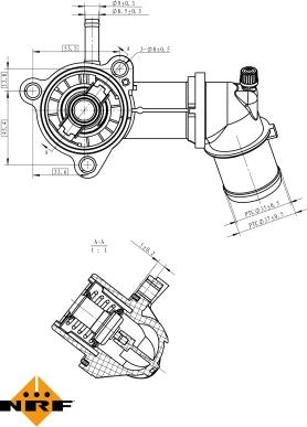 NRF 725164 - Coolant thermostat / housing onlydrive.pro