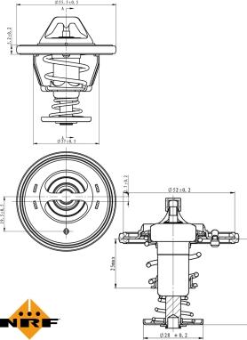 NRF 725118 - Coolant thermostat / housing onlydrive.pro