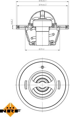 NRF 725136 - Coolant thermostat / housing onlydrive.pro