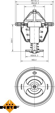 NRF 725131 - Termostatas, aušinimo skystis onlydrive.pro