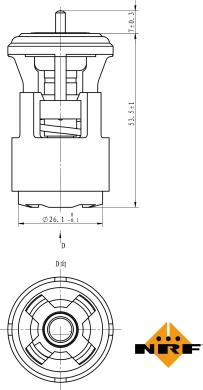 NRF 725133 - Termostatas, aušinimo skystis onlydrive.pro