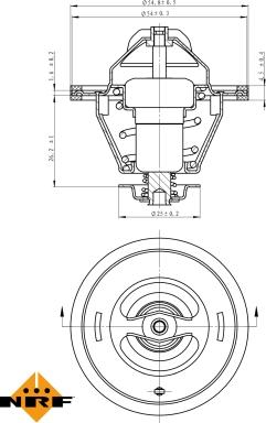 NRF 725124 - Coolant thermostat / housing onlydrive.pro