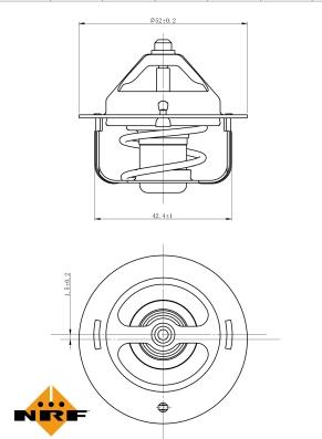 NRF 725120 - Termostatas, aušinimo skystis onlydrive.pro