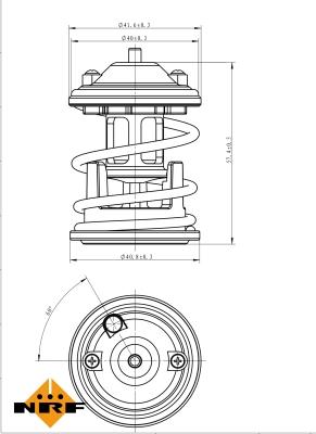 NRF 725219 - Coolant thermostat / housing onlydrive.pro