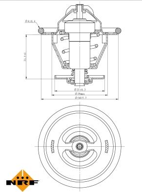 NRF 725214 - Coolant thermostat / housing onlydrive.pro