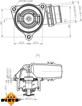 NRF 725222 - Термостат охлаждающей жидкости / корпус onlydrive.pro