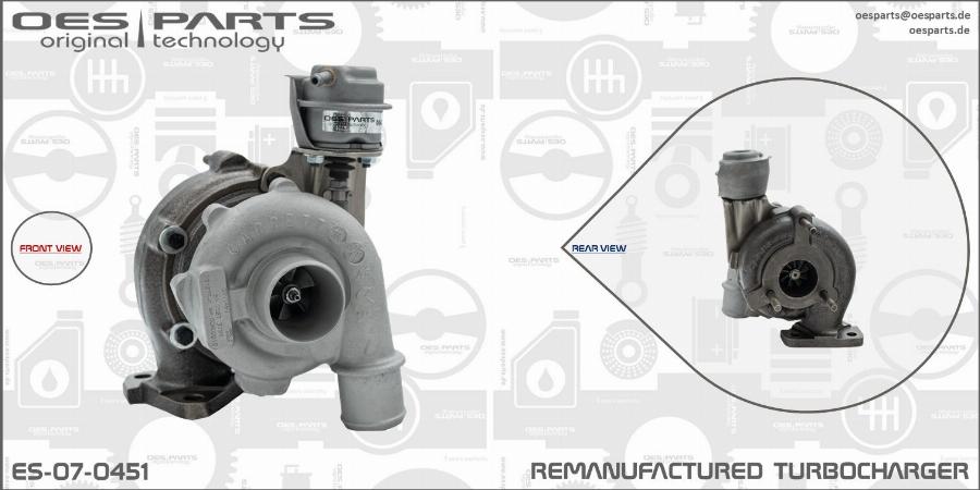 OES PARTS ES-07-0451 - Kompresorius, įkrovimo sistema onlydrive.pro