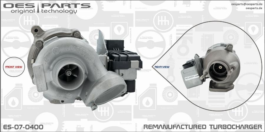 OES PARTS ES-07-0400 - Kompresorius, įkrovimo sistema onlydrive.pro