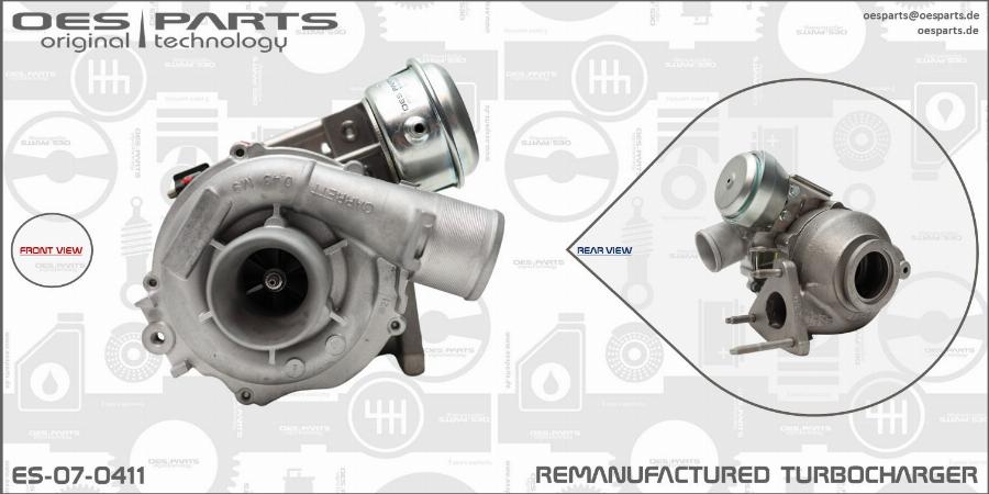 OES PARTS ES-07-0411 - Kompressor,ülelaadimine onlydrive.pro