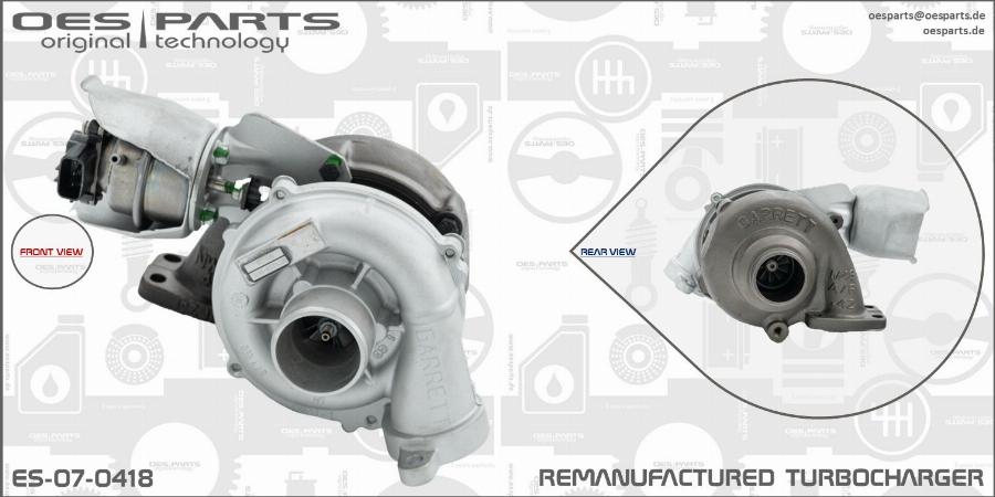 OES PARTS ES-07-0418 - Kompressor,ülelaadimine onlydrive.pro