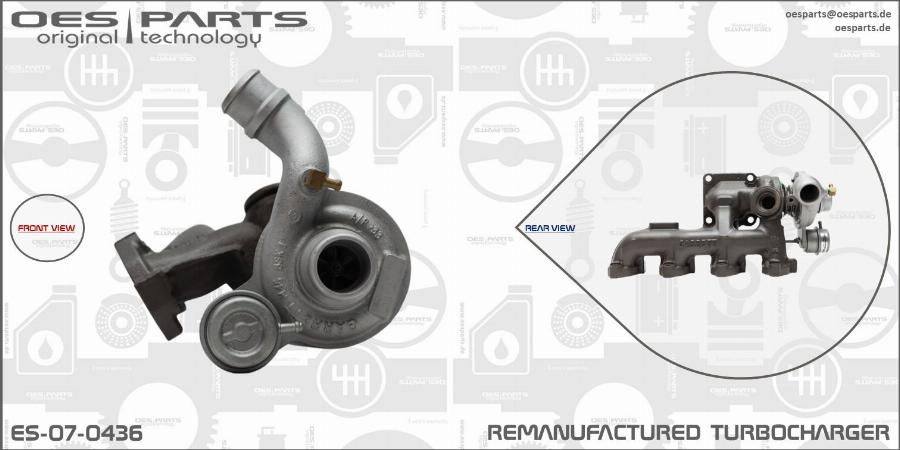 OES PARTS ES-07-0436 - Kompresorius, įkrovimo sistema onlydrive.pro