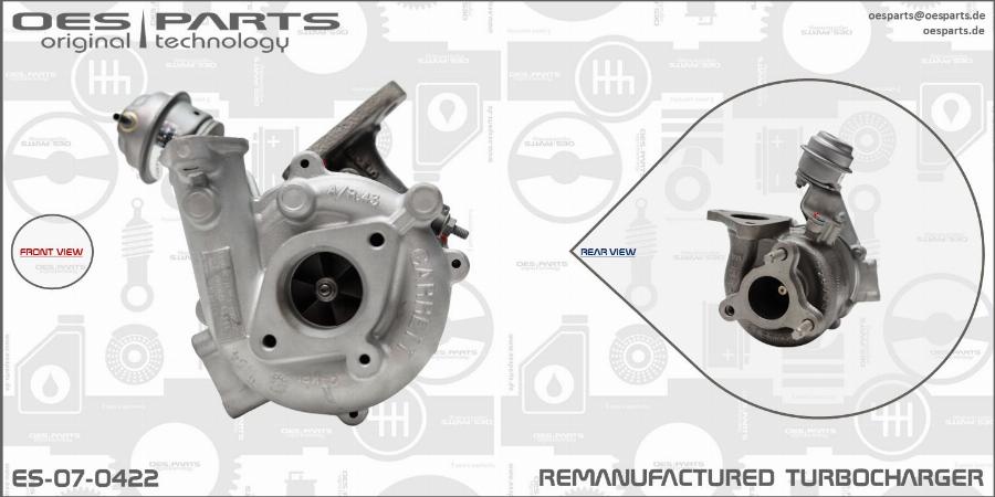 OES PARTS ES-07-0422 - Kompressor,ülelaadimine onlydrive.pro