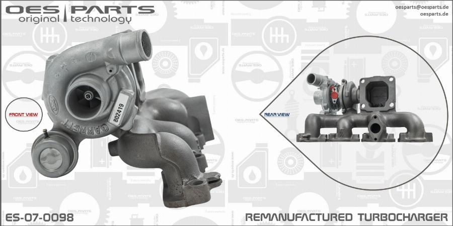 OES PARTS ES-07-0098 - Kompresors, Turbopūte onlydrive.pro