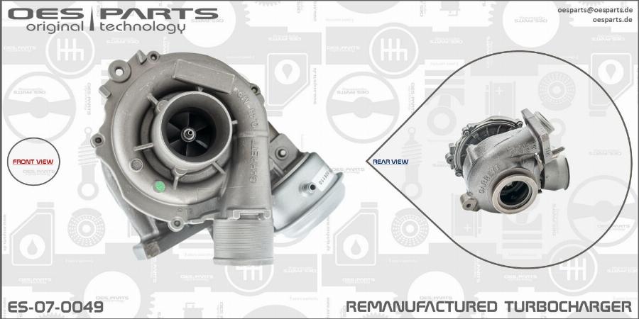 OES PARTS ES-07-0049 - Kompressor,ülelaadimine onlydrive.pro