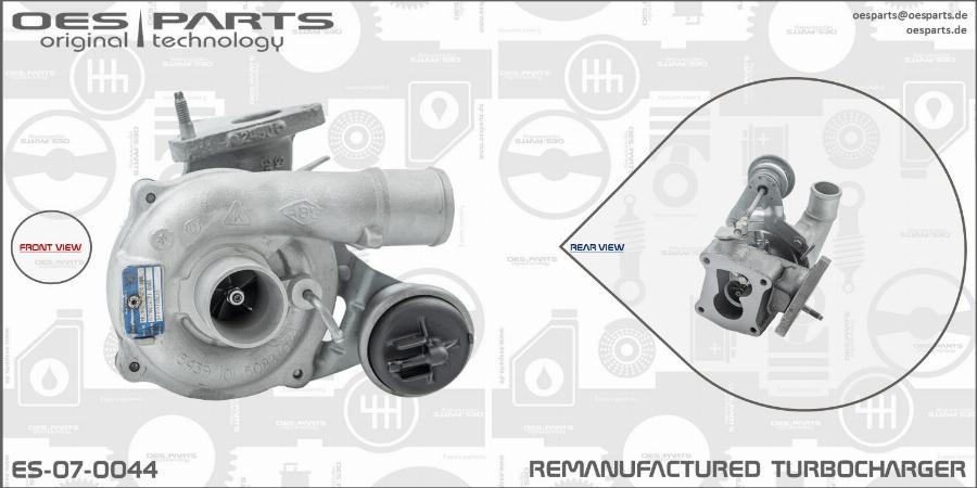 OES PARTS ES-07-0044 - Kompresorius, įkrovimo sistema onlydrive.pro