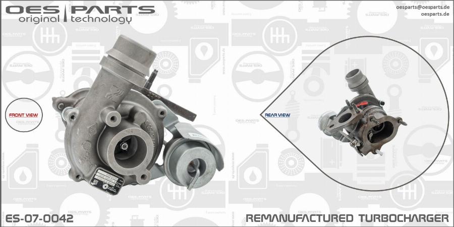 OES PARTS ES-07-0042 - Kompresorius, įkrovimo sistema onlydrive.pro