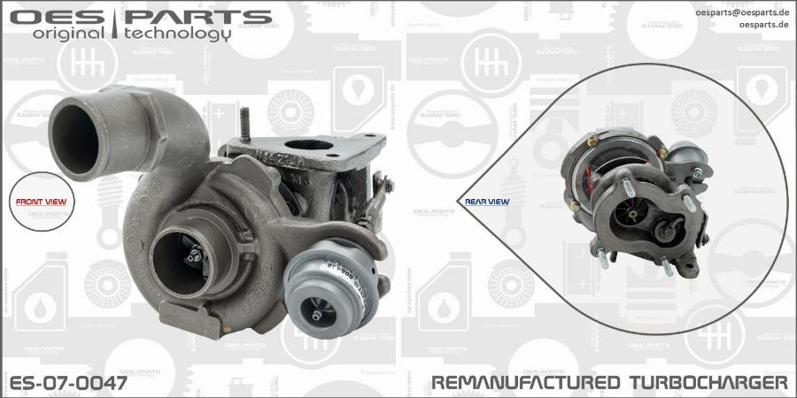 OES PARTS ES-07-0047 - Kompressor,ülelaadimine onlydrive.pro