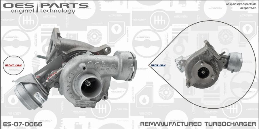 OES PARTS ES-07-0066 - Kompressor,ülelaadimine onlydrive.pro