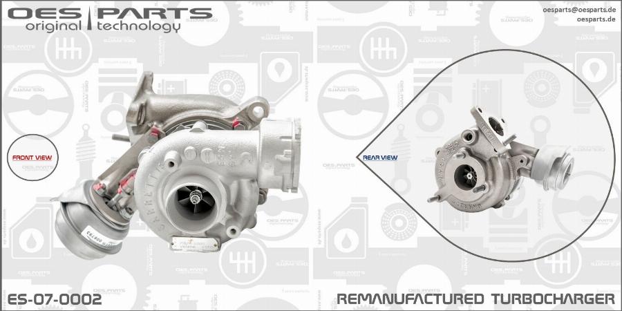 OES PARTS ES-07-0002 - Kompressor,ülelaadimine onlydrive.pro