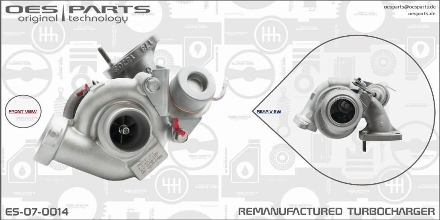 OES PARTS ES-07-0014 - Kompressor,ülelaadimine onlydrive.pro