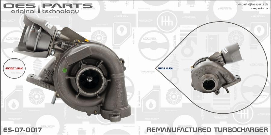 OES PARTS ES-07-0017 - Kompressor,ülelaadimine onlydrive.pro