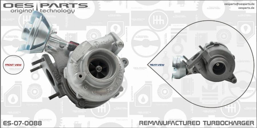 OES PARTS ES-07-0088 - Kompressor,ülelaadimine onlydrive.pro